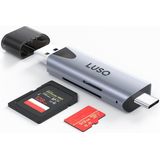 LUSQ - SD Kaartlezer - USB 3.0 - OTG Kaartlezer - Aluminium