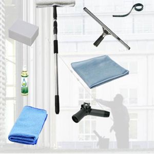 Raamwisser - Professioneel - 4,5 Meter Uitschuifbare Telescoopsteel - Met Hoekstuk