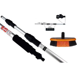 Telescoopsteel - Wasborstel - Waterdoorlatende - Met Uitschuifbare Steel - Geschikt Voor Auto
