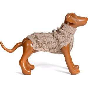 Dogs&Co Hand gebreide Hondentrui Beige Maat XXL - Hondenkleding