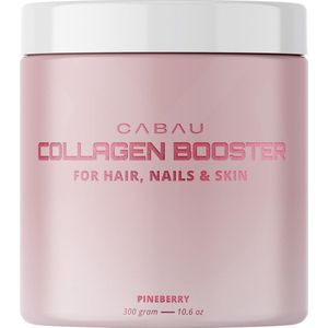 Cabau Lifestyle - Collageen Booster - Collageen Poeder: voor gezonde huid, haar en nagels - Pineberry - 300 gram - Collagen supplement - Voor iedere dag - Straal als nooit tevoren