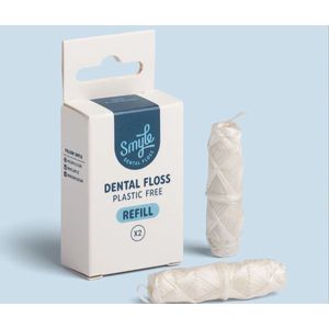 Smyle Flosdraad - -Mint - Vegan en dierproefvrij - Platicvrij - 100% natuurlijk - Navulling - 2 x 30 Meter