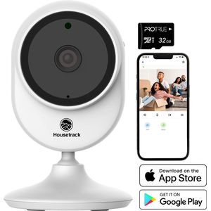 Housetrack Bewakingscamera 1080P - IP Beveiligingscamera met App - Wifi Security Camera - Smart Home - Camera Beveiliging Binnen