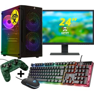 GMR - Gravel Gaming SET V1 (GamePC + 24 Inch Monitor + Toetsenbord + Muis + Game Controller)