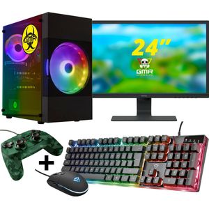 GMR - Cyclops Gaming SET V1 (GamePC + 24 Inch Monitor + Toetsenbord + Muis + Game Controller)