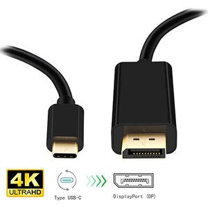 Dr. Wonder USB C naar DP Kabel - 4K@60Hz - DisplayPort - 1.8 meter - Zwart