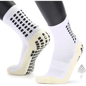 Gripsokken voetbal – wit – gripsokken – grip sok – one size - A Kwaliteit!