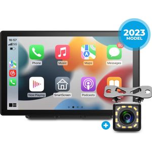 Nitel Navigatiesysteem Auto - 9 Inch - Touchscreen - Apple Carplay & Android Auto (Draadloos) - Carplay Scherm - Autoradio - Inclusief Achteruitrijcamera
