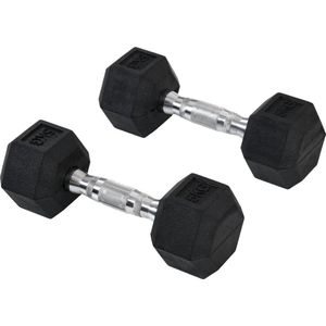 Fitgoodz - Dumbbells - Hexa dumbbell - Set 2x 5 Kg - Hex Dumbbel - Krachttraining - Crossfit