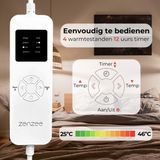 Elektrische deken - Elektrische onderdeken - 190 x 80 cm - XL formaat - 4 warmtestanden - 12 uurs timer - Warmte deken