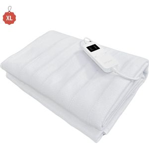 Elektrische deken - Elektrische onderdeken - 190 x 80 cm - XL formaat - 4 warmtestanden - 12 uurs timer - Warmte deken