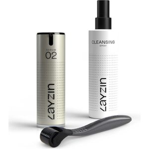 LAYZIN - Anti-Aging Microneedling Set - Gezichtsverzorging - Dermaroller - 0,55mm - Vegan & Natuurlijk