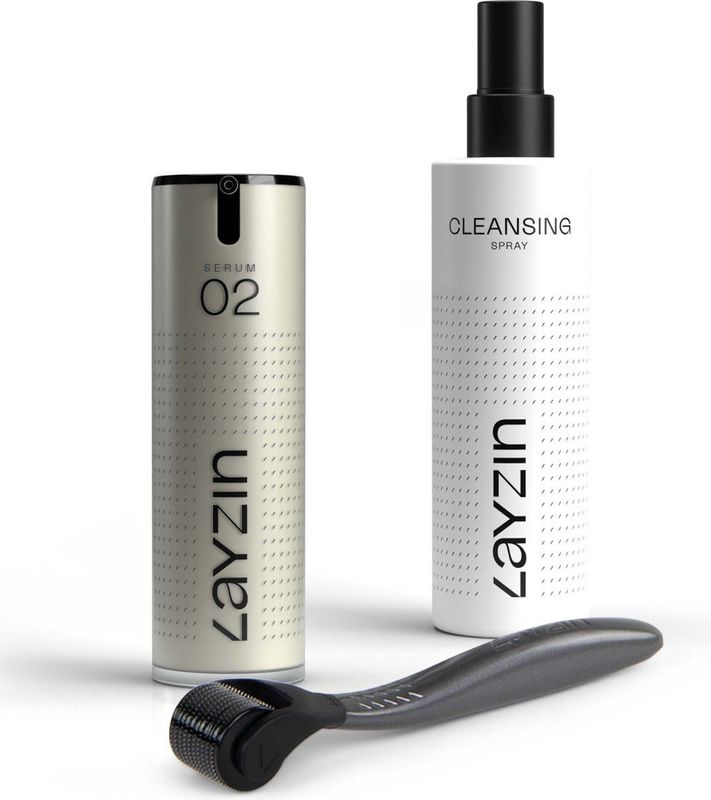 LAYZIN - Anti-Aging Microneedling Set - Gezichtsverzorging - Dermaroller - 0,55mm - Vegan & Natuurlijk