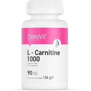 OstroVit - L-Carnitine 1000 mg - 90 Tabletten - Vetverbranders - Fat Metabolic Support - Vet Verbranden, Afvallen, Fat Burner, Dieet