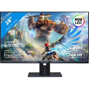 RAIDER 144Hz 4K ULTRA GAMING - 28 inch - 144Hz - 0.5 ms - 3840x2160 - 120Hz en 4K op PS5 Xbox series X/S - Zwart