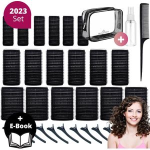 BeautyFit® - Heatless Curls zwart 39-delig - Inclusief E-book en opbergtas - Krulspelden - Haarrollers - Krullen Zonder Hitte - Krullers - Haar Rollers Zelfklevend - Haarkruller
