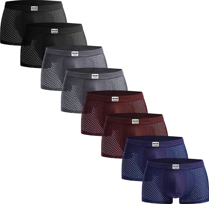 BOXR - Boxershort Heren - Bamboe - 4 Pack - Ademend - Zijdezacht