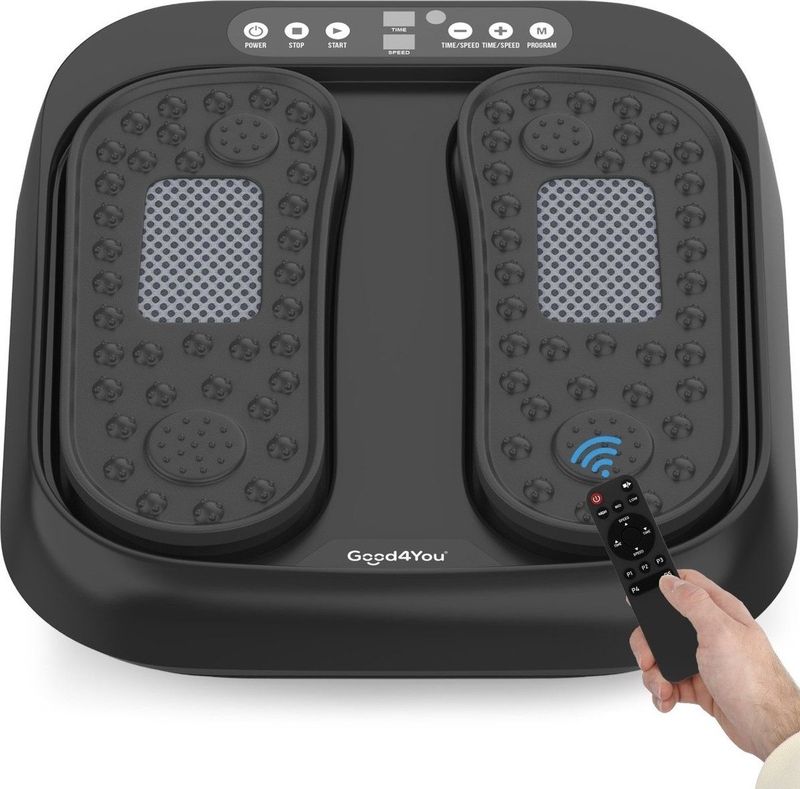 Good4You - Voetmassage Apparaat Bloedsomloop met Trilplaat - Bloedcirculatieapparaat - Voor Benen, Voeten en Rug - Massagekussen - Massage Apparaat - Voetroller