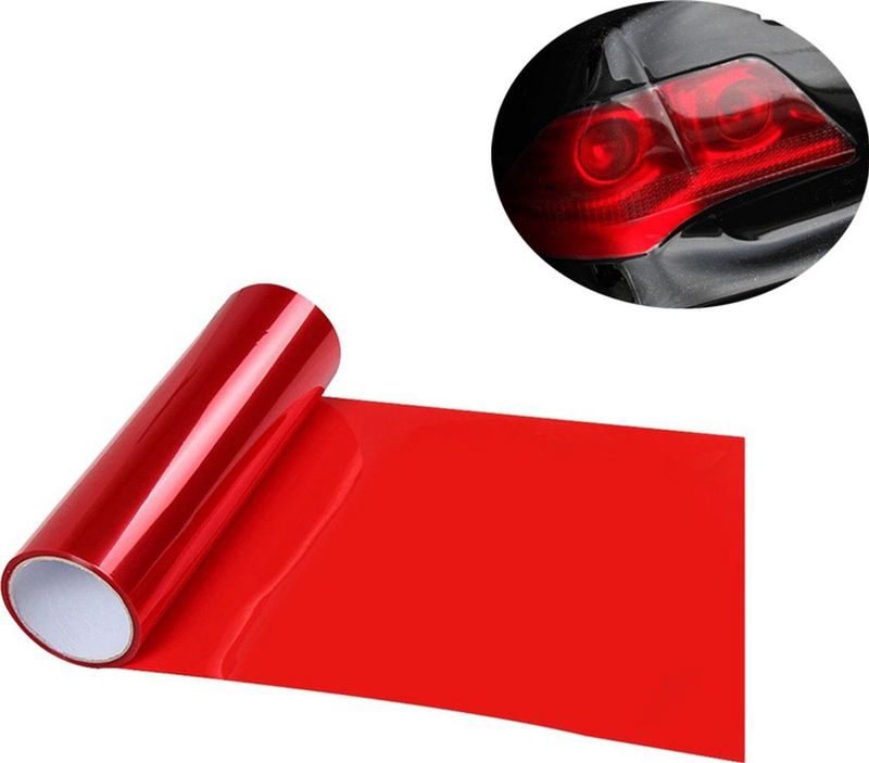 VCTparts Rode Achterlicht Folie Auto – 30x60cm Smoke Tint Wrap Vinyl – Achterlicht Sticker Tuning Film Rood