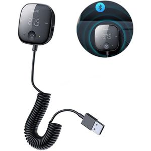 VCTparts Carkit met Bluetooth V5.0 en FM-transmitter Handsfree Luidsprekertelefoon Bellen Muziek USB