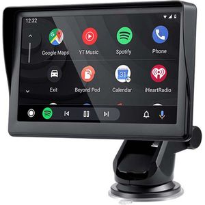 VCTparts Smart Navigatiesysteem Touchscreen Scherm met Zuignap en Achteruitrijcamera 7inch Scherm [Draadloos Apple Carplay & Android Auto]