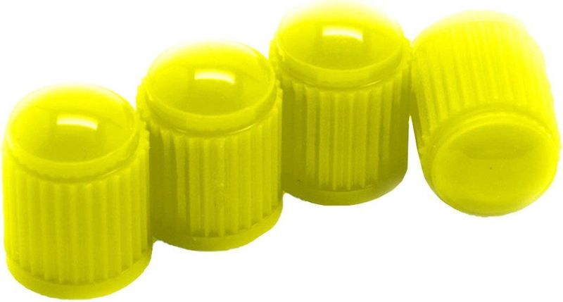 VCTparts - Universele Ventieldoppen - Geel - 4 Stuks - Anti-lek Luchtdicht Roestbescherming