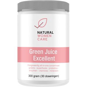 Natural Women Care - Green Juice Excellent - all-in-one concentraat - greens – superfoods – probiotica – enzymen – vitamines – mineralen - natuurlijk - Vegan - dagelijks - ontgiften - detox - antioxidanten - afvallen- acerola
