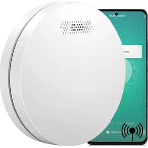 Aroha Smart Connect & Link Rookmelder - 10 jaar batterij - Slimme & koppelbare rookmelder met WiFi - Smart brandmelder met app Tuya & Smartlife - Draadloos koppelbaar