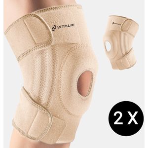 Verstelbare kniebrace (SET VAN 2 STUKS) - Patellabrace meniscus band - Kniebandage Volwassenen - Patellabandje - Knieband | VITALIC