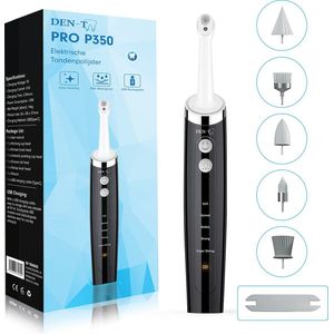 DEN-T® PRO P350 - Elektrische Tandenpolijster - 10 Opzetstukken - 5 Standen - Mondverzorging