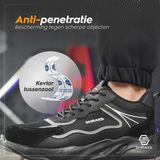 Shraks Veiligheidsschoenen - Stalen Neus - Moda Black - Heren & Dames