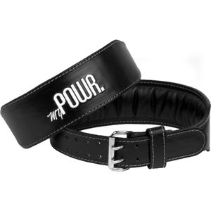 MYPOWR. Lifting Belt voor Dames en Heren - Stevig leer - Maat S