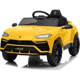 Elektrische kinderauto Lamborghini Urus 12V Accu auto voor kinderen Met Afstandsbediening (Geel)
