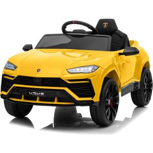 Elektrische kinderauto Lamborghini Urus 12V Accu auto voor kinderen Met Afstandsbediening (Geel)