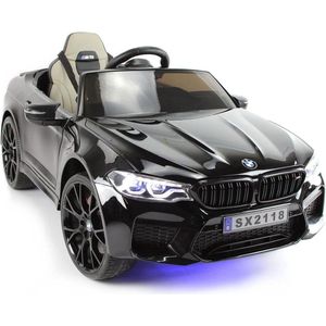Elektrische Kinderauto BMW M5 24V Met Afstandsbediening - accuvoertuigen - accu auto voor kinderen Zwart