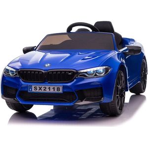 Elektrische Kinderauto BMW M5 24V Met Afstandsbediening - accuvoertuigen - accu auto voor kinderen Blauw
