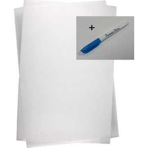 4 A4 Krimpfolie vellen wit + stift - Krimpie Dinkie Pakket - Krimpfolie Knutselpakket - Krimpfolie Sieraden maken - knutselen meisjes