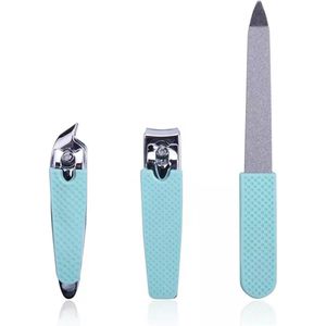 INTER-ESQUE Nagelknipper Set - Nagelknipper Set - Manicure Set- Pedicuresets - Nageltang - Nagelknipper - Pedicure - Teennagelknipper - Nagelvijl - Blauw