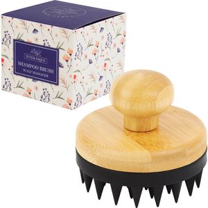 INTER-ESQUE® Scalp Massager - Haarborstel - Scalp Brush - Scalp Scrub - Zwart