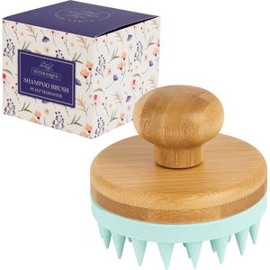 INTER-ESQUE® Scalp Massager - Haarborstel - Scalp Brush - Scalp Scrub - Blauw