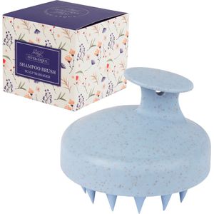 INTER-ESQUE® Scalp Massager - Scalp Brush - Massage Borstel - Haarborstel - Scalp Scrub - Blauw