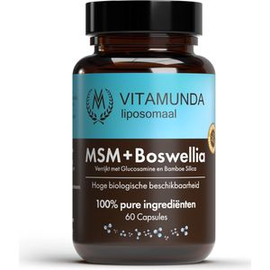 Vitamunda - MSM + Boswellia - Voeding - Natuurlijke Ingrediënten - Geschikt voor dagelijks gebruik