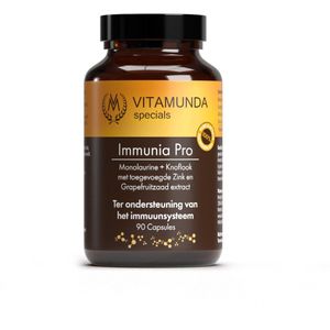 Vitamunda - Immunia Pro - Voedingssupplement - Monolaurine + Knoflook - Veganistisch