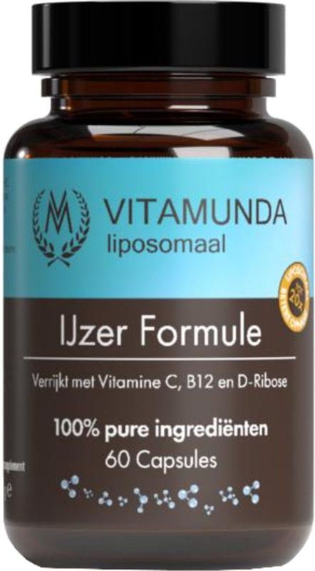 Vitamunda - Liposomale IJzer Formule - Vitamine en Mineralen Supplement - Verrijkt met Vitamine C