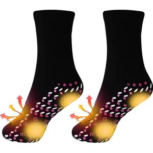 Fleau Home - Verwarmde Sokken - Zwart - Antislip - Massage Effect