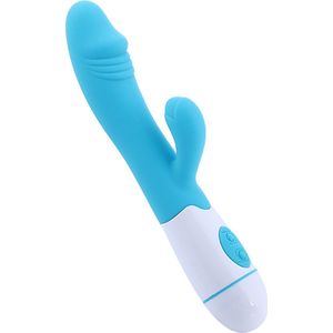 Darenci Vibrator - Tarzan Vibrator - Vibrators voor Vrouwen & Mannen – Rabbit Vibrator voor Beginners - Siliconen – Lichtblauw