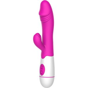 Darenci Vibrator - Tarzan Vibrator - Vibrators voor Vrouwen & Mannen – Rabbit Vibrator voor Beginners - Siliconen – Fuchsia/Roze