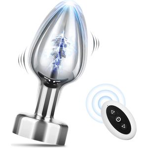 Darenci DARE Elektrische Buttplug - Afstandsbediening - Sex toys - Seks speeltje - Remote - Satisfier - Oplaadbaar - Plezier voor mannen en vrouwen - Staal