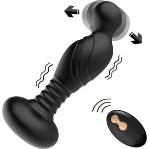 GAVURY LOVE BUTTPLUG - Mannen en Vrouwen - Vibrerend en G-spot Stimulatie - 10 Vibratie Standen - Zwarte Siliconen Butt Plug - Clitoris en Prostaat Stimulator - Intense Sex Orgasme - Climax Dildo - Anale Seksspeeltjes - Vibrator - Gay en Hetero