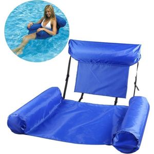 Blauwe Opblaasbare Drijfstoel Drijvende WaterStoel LoungeStoel WaterHangmat Zwembad Ligbed Luchtbed - Floating Bed - Beach Float - Float LoungeStoel - Drijvende Water Ligstoel - Opblaasbaar